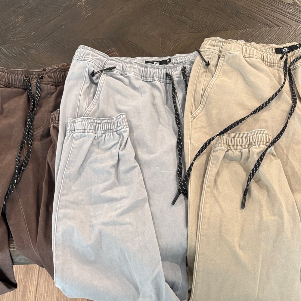 3 pairs of RSQ Men's jogger pants